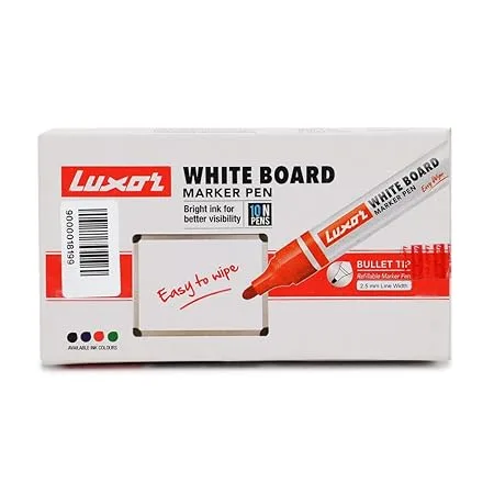 Luxor Whiteboard Marker Pen Set - Black | 10 Markers × 2 Packs view 3